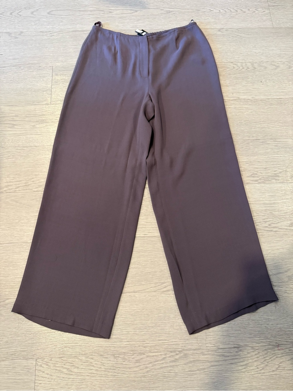 Eileen Fisher Silk Wide Leg Flowy Pants Size M - Picture 2 of 6
